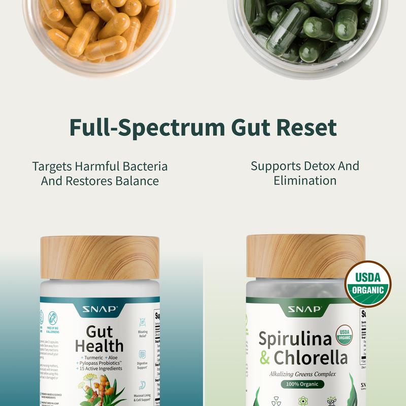 Gut Health Duo – Probiotics, Spirulina & Chlorella