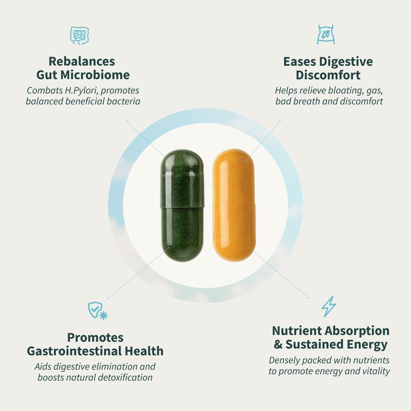 Gut Health Duo – Probiotics, Spirulina & Chlorella